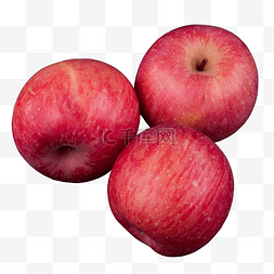 红红苹果图片_实拍果林果树三个水果