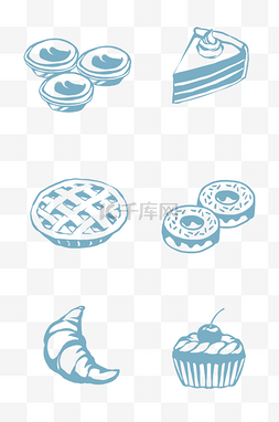 餐饮icon图片_美食图标蓝色图标