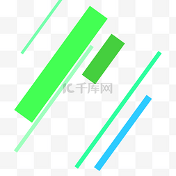 绿色线条不规则漂浮