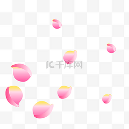 飞舞的粉色花瓣元素