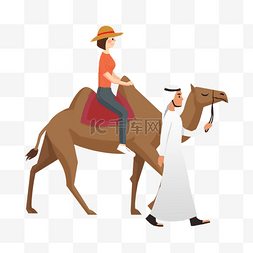 的沙漠图片_骑着骆驼的人