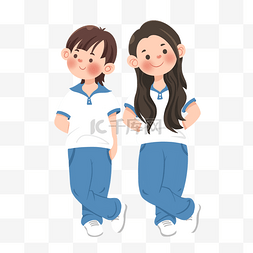 学生高中图片_手绘毕业季校服女孩