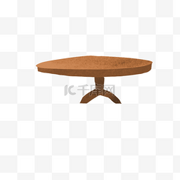 实木桌子png图片_卡通圆形实木桌子下载
