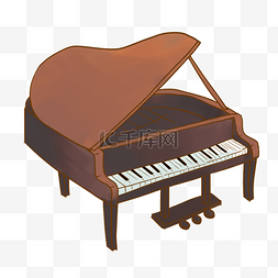 高档的钢琴乐器插画