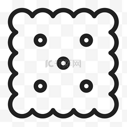 中式黑白山水画图片_方形的卡通饼干