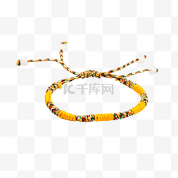 黄色创意圆环手链元素
