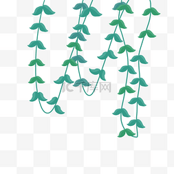 绿色系植物图片_卡通绿色植物藤蔓
