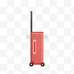 红色的行李箱免抠图