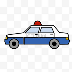 警车徽标图片_人民警察警车打侧面手绘