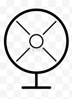 圆形电风扇夏天卡通图标