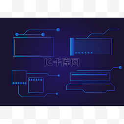 vr科技馆图片_智能蓝色科技边框