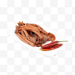 鸭肠图片_盘装辣鸭肠和干辣椒