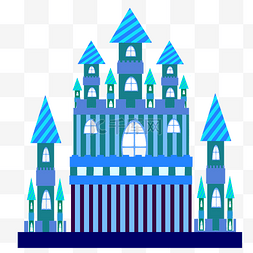 乐园城堡图片_蓝色清新梦幻城堡