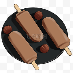 牛奶雪糕图片_夏日美味巧克力雪糕