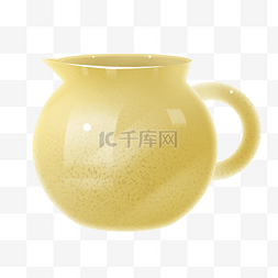 茶具插画图片_功夫茶茶具喝茶插画