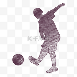 足球竞技运动员插画
