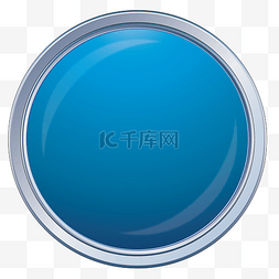蓝色按钮矢量素材图片_蓝色圆形矢量科技按钮
