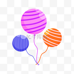 气球充气图片_六一儿童节条纹气球