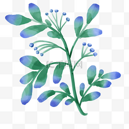童话水墨手绘植物花卉
