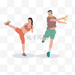 庆元旦写真图片_体育锻炼跆拳道网球写真人物素材