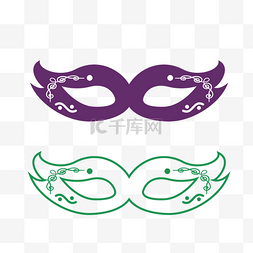 手绘面具元素svg