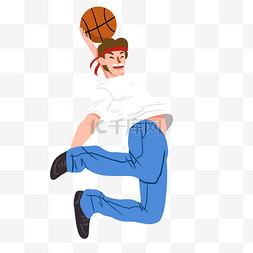 灌篮海报图片_打篮球的少年