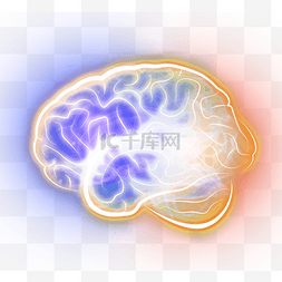科技大脑大脑图片_手绘创意质感大脑图案
