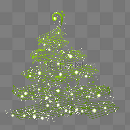 圣诞树音符图片_绿色螺旋圣诞音乐圣诞树