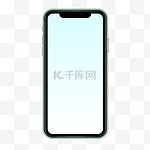 苹果手机iPhone11青色正面