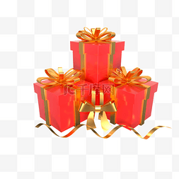 一堆红色礼物图片_红色节日促销礼盒
