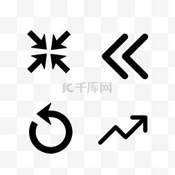 循环icon图片_黑色循环上升箭头