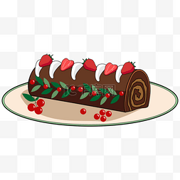 log图片_可爱的圣诞蛋糕yule log cake