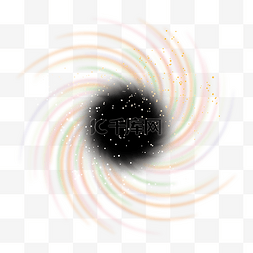 黑洞素材彩色旋涡矢量免抠
