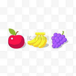 香蕉香蕉图片_卡通水果苹果香蕉葡萄