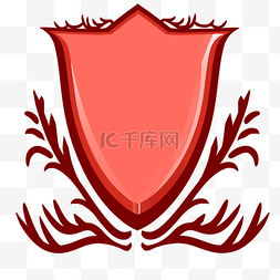 红色徽章装饰插画