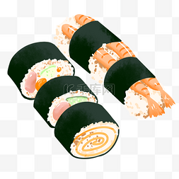 日本龙虾寿司插画