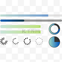 圆形组合素材图片_进度条组合图标
