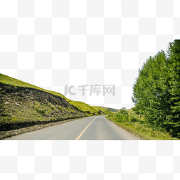 乌兰布和沙漠图片_内蒙古乌兰布统的公路和草原