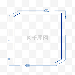 科技正方形边框图片_方形科技边框