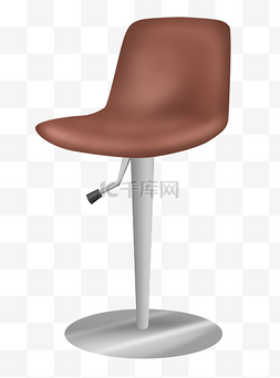 升降椅子图片_棕色椅子家具插画