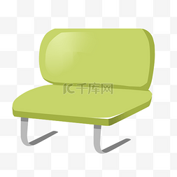 绿色的公用椅子插画