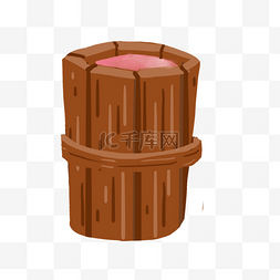 一个西瓜图片_一个木桶