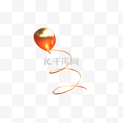 金色金色绳子图片_金色创意光泽气球元素