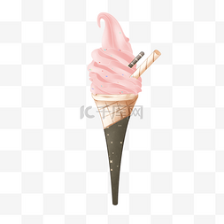 夏季甜美冰淇淋甜筒