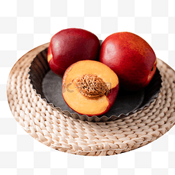 两颗油桃图片_油桃桃子水果