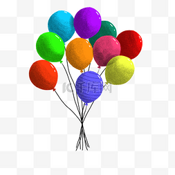 节日庆祝气球卡通素材下载