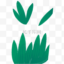 卡通绿色的枝叶植物