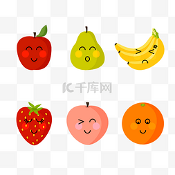 可爱水果桃子图片_表情涂鸦创意可爱手账套图