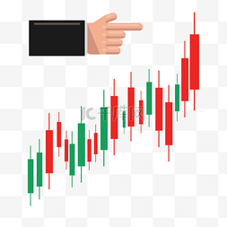 k线图矢量图片_股票价格波动k线图素材