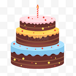 跨年大联欢图片_彩色生日蛋糕